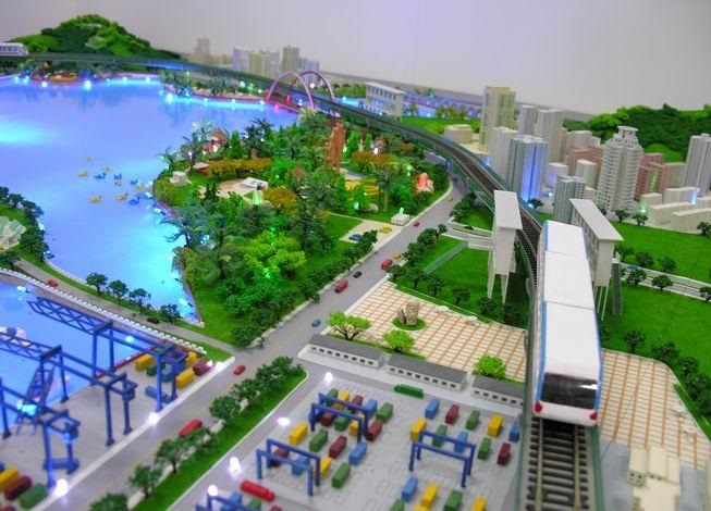 兴宁市港口沙盘